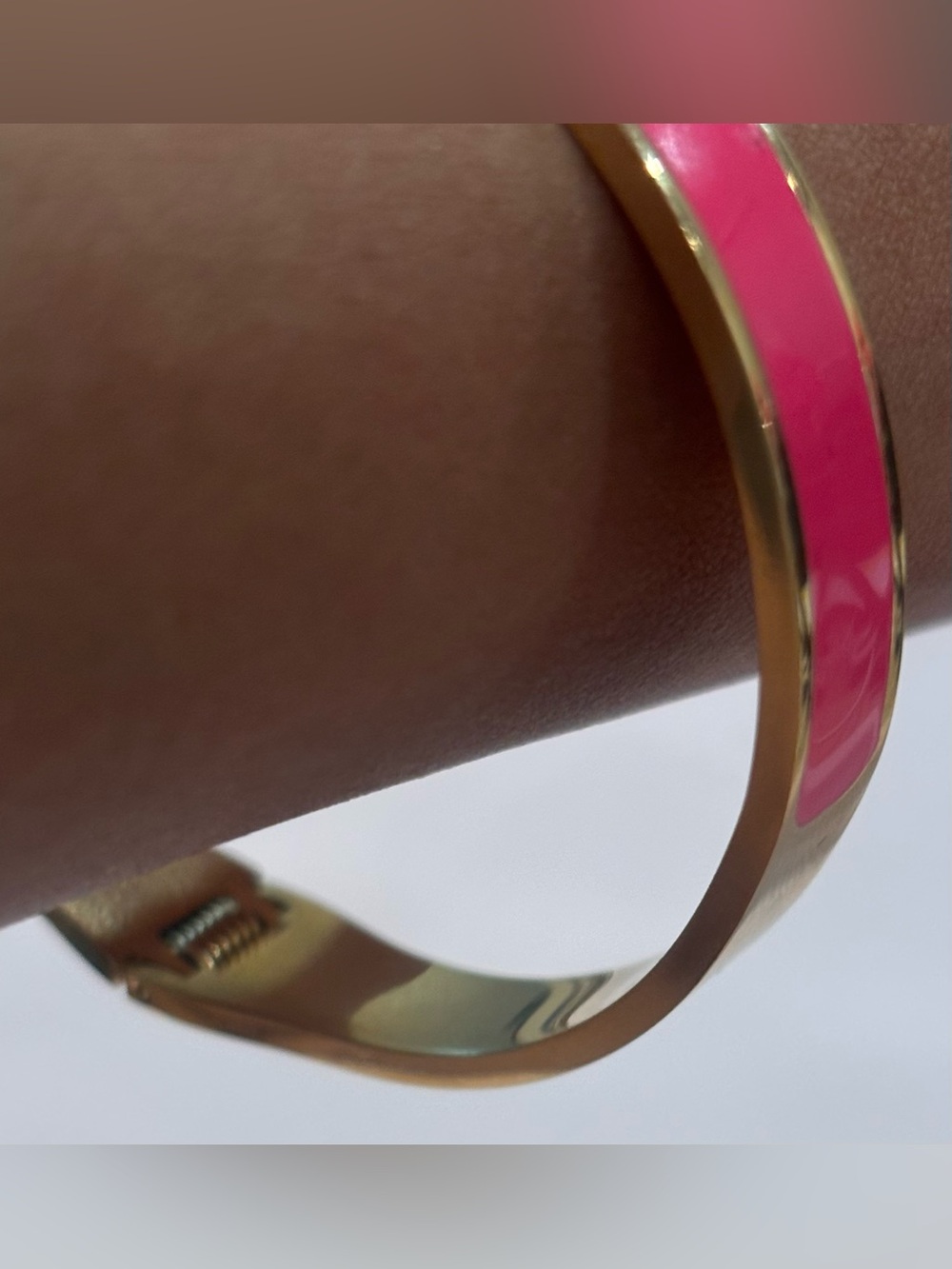 🩷Hot Pink🩷 Clasp Bangle Bracelet Size PM Small Luxury Designer Letter H - Picture 3 of 14